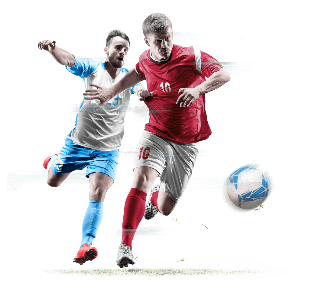 Jugadores jugando futbol